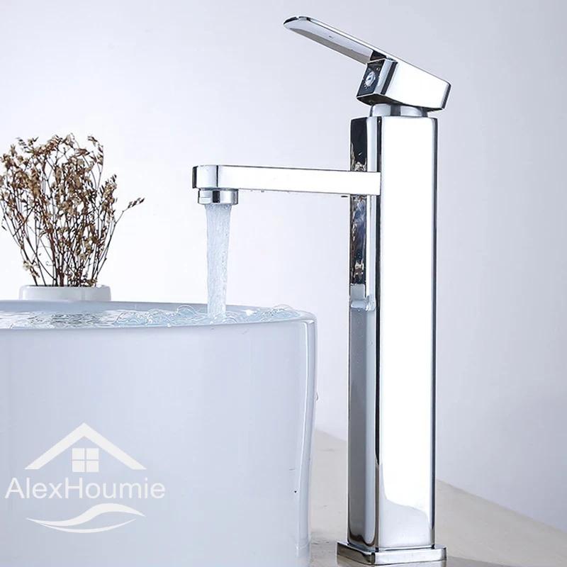 Basin Sink Bathroom Faucet Deck Mounted Hot Cold Water Basin Mixer Taps Black Lavatory Sink Tap 2025
