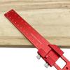 Precision T Type Pocket Ruler Inch Metric Measuring Tool With Slide Stop For Carpentry Marking Multi-function Measuring Aid Tool
