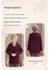 Spring Mid-Length Hooded Woolen Coat - Plus Size for Middle-Aged & Elderly Women