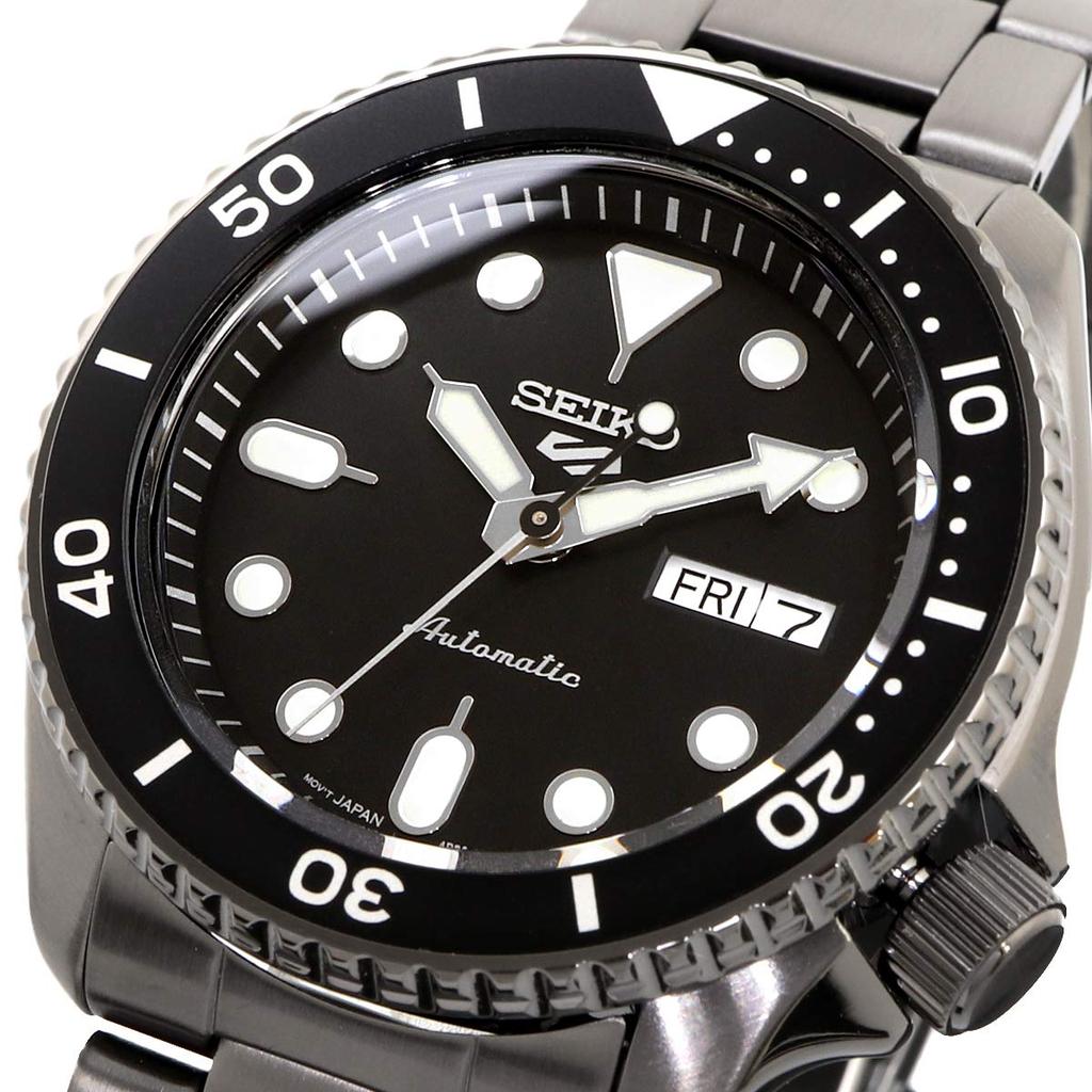 Seiko 5 Sports SKX Sports Style Automatic Mechanical Limited Seiko Five Full Black Watch, Edition, Men's, Sports, SRPD65