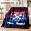 Benutzerdefinierter Text Flanelldecke West Ham United FC Aufdruck Warme Gemütliche Decke Zuhause Sofa Bettwäsche
