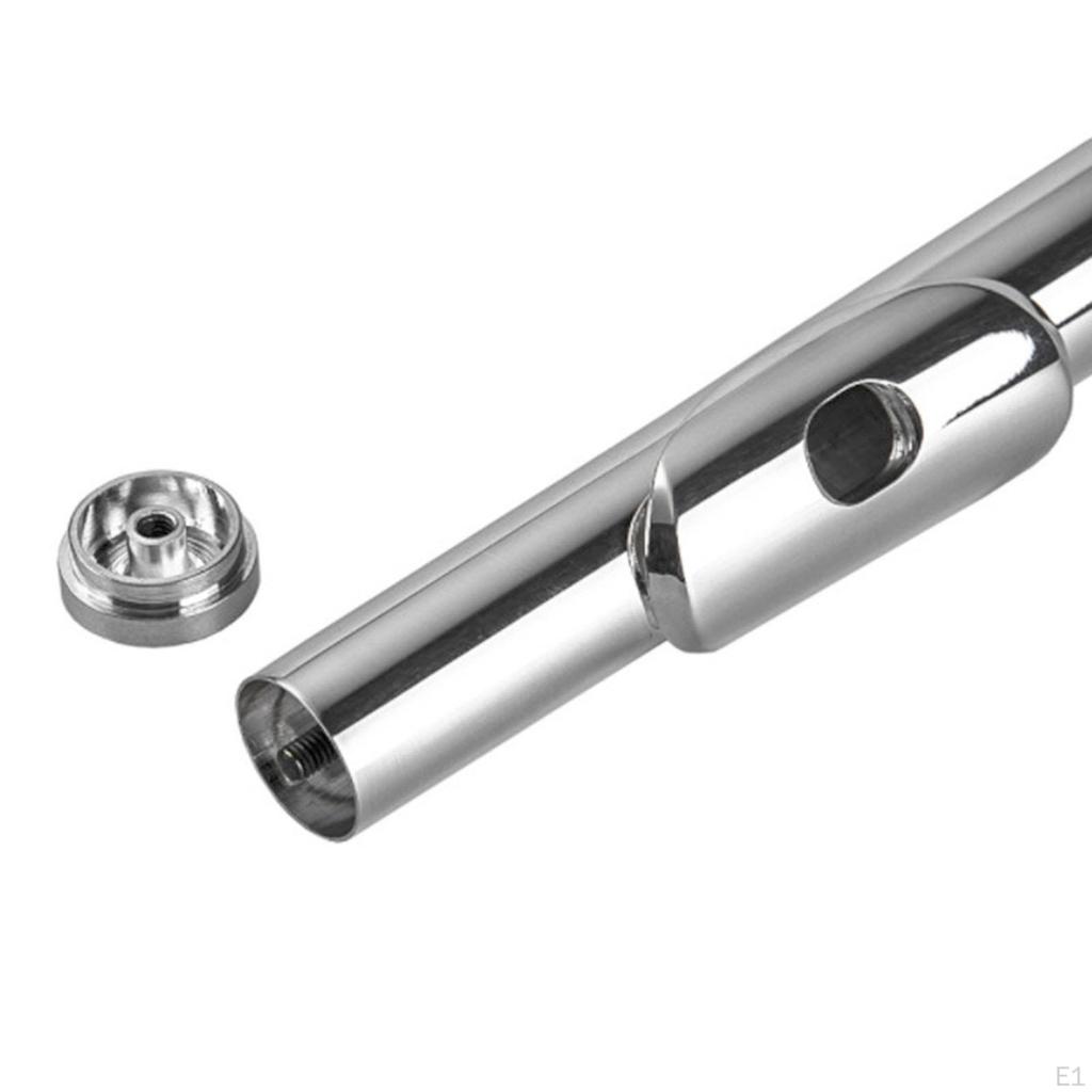 Flute Head Joint Repair Part for 16 Hole 17 Detachable Metal Accessory Mouthpiece