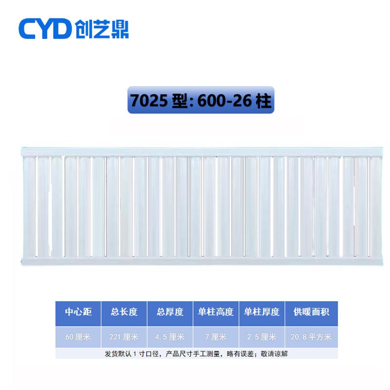 Chuang Yi Ding 7025 Industrial Steel Wall-Mounted Radiator
