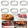 6Pcs 6/7/8/9/10Cm Stainless Steel Nonstick Perforated Tart Rings Round Cake Ring Metal Pastry Mold For Diy French Dessert Tarte