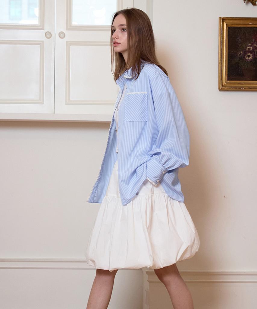 Dyuidyui Midi Balloon Skirt_White