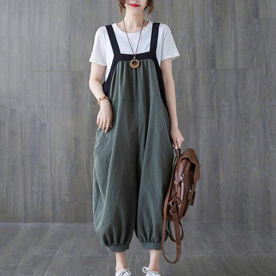 Женский летний комбинезон без рукавов с квадратным воротником — фото 6