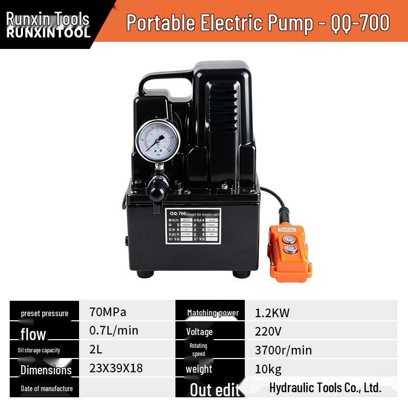 Industrial Electric Hydraulic Pump Station with Pressure Gauge, Compatible with Various Hydraulic Tools, for High-Efficiency Oil Supply.
