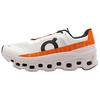 On Cloudmonster Abrasion Resistant Low Top Carbon Plate Long Distance Running Shoes Women's White Orange 61.98083