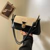 New autumn and winter retro fashion contrasting color small square bag niche simple commuter shoulder bag