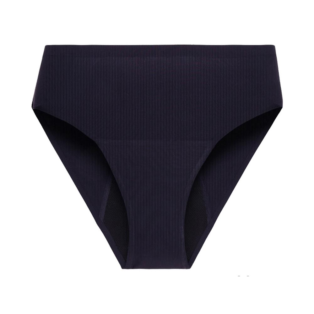 Seamless 4layer Menstrual Period Panties High Waist Solid Absorbent Women Incontinence Underwear Culotte Menstruelle S чёрный
