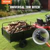 VEVOR Robuuste ATV Trailer Stalen Kiepwagen, 340 kg 0,43 Kubieke Meter, Tuin Utility Trailer met Afneembare Zijkanten voor Zitmaaier Tractor