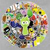 50-Pack Waterproof Cartoon Music Rhythm Stickers for Phones & Notebooks