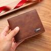 Herren Geldbörse Kunstleder Einfarbig Vintage Große Kapazität Mehrere Fächer Tragbar Faltbar Münzfach Aufbewahrung Geldbörse Karte Erwachsener Sex Wear CLE