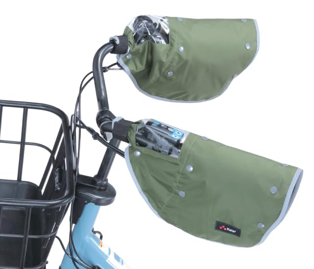 

Kawazumi Seisakusho Чехол на руль со светоотражающей косой бейкой с электроприводом на липучке хаки всесезонный (Для транспортных средств) KWH-510KH