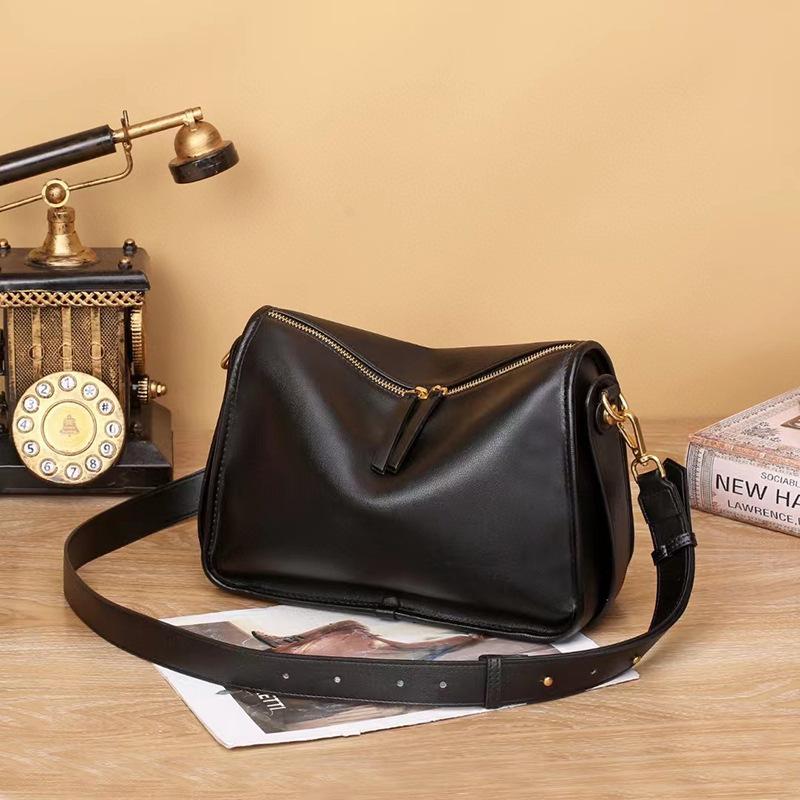 Genuine Leather Bag for Women 2025 New Versatile Summer Large Capacity Crossbody Bag Women's Bag Versatile Casual Soft Leather Shoulder Bag