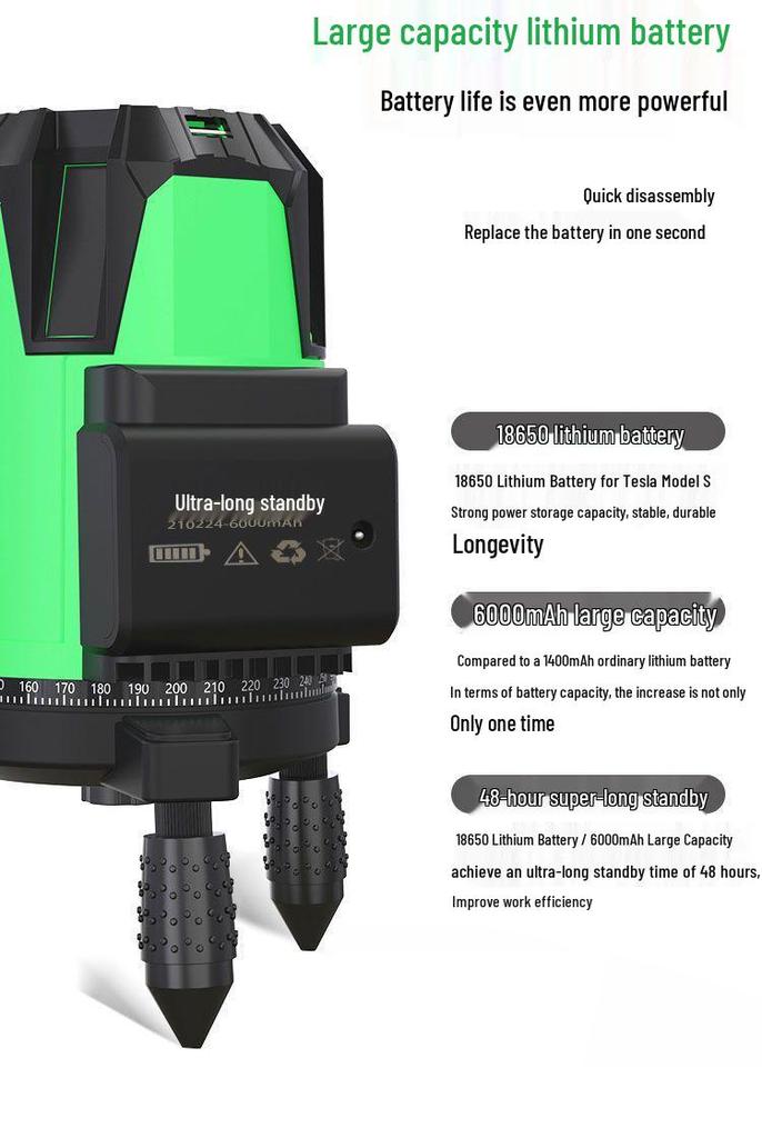 High-Precision Outdoor Automatic Green Infrared Laser Level with Strong Light and Fine Line