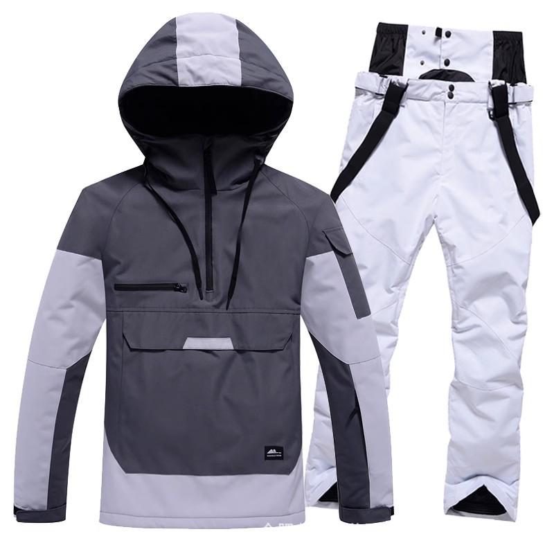 Couple's Ski Suit Set: Windproof, Waterproof, Warm, Breathable - Hoodie for Single/Double Board Skiing.
