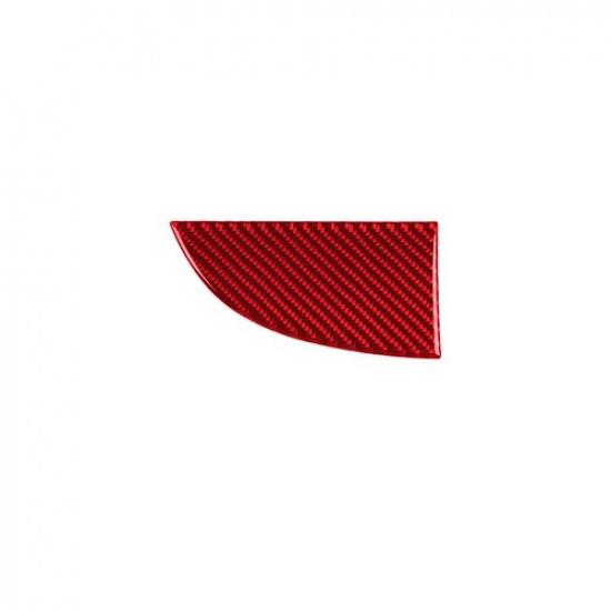 Red Carbon Fiber Car Driver Side AC Vent Below Panel Sticker For Fiat 500 12-15