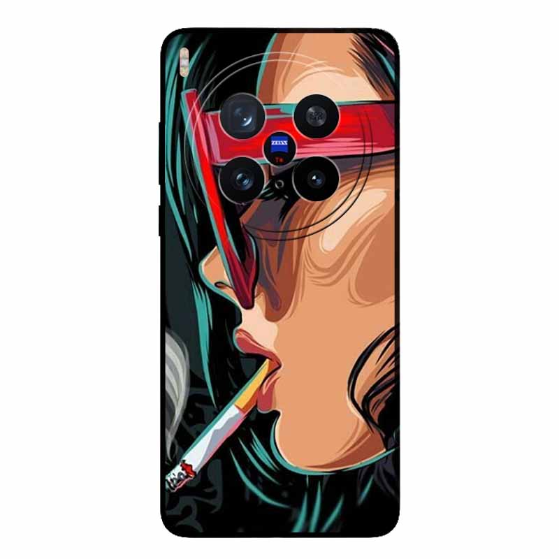 For Vivo X200 Ultra 5G Case Fashion Black Silicone Back Cover Case for X200 Ultra Protective Bumper VIVO X200 Ultra Phone Funda