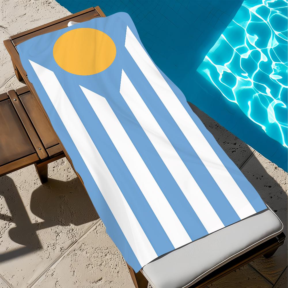 A-argentinien Handtuch Groß Schnelltrocknend Mikrofaser weich Strandhandtuch für Reise Fitness Sauna Baden Camping