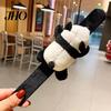 Silicone Slap Band Bracelet Cartoon Panda Doll Decor Color Matching Elastic Flexible Soft Plush Snap Couple Gift Wrist Decoration Wrapping
