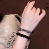Le Nouvel Élastique à Cheveux de Luxe Léger Diamant d'Eau Écrasé Glacé Haut de Gamme Élastique à Cheveux Socialite et Bracelet Sont des Accessoires Capillaires à Double Usage