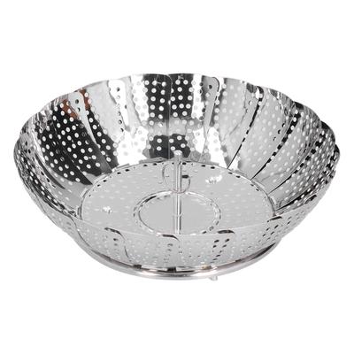 Edelstahl Dämpfkorb 28cm Durchmesser Einziehbar Faltbar Dämpfgestell für Zuhause