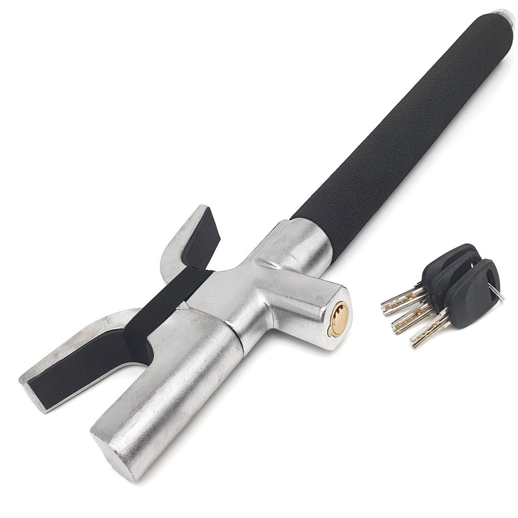 KRASER WA839B Steering Wheel High Universal and 3 Emergency Car Steering Wheel Lock Lock, Security, Adjustable, Keys, Built-in Hammer,