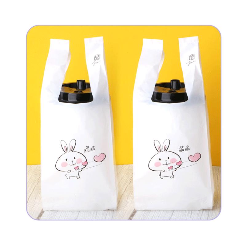 Disposable PP Carry Bags for 500ml Cups