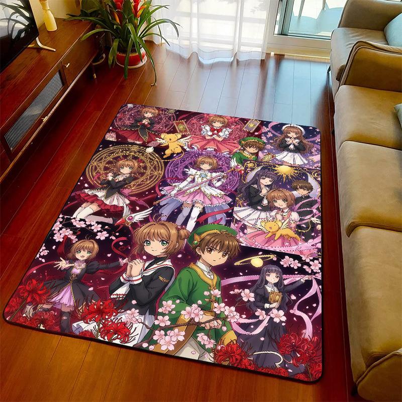 Cardcaptor Sakura Soft Carpet Rug Anime Floor Mat Anti Slip Design for Bedroom Living Room Decorative Area -QJY