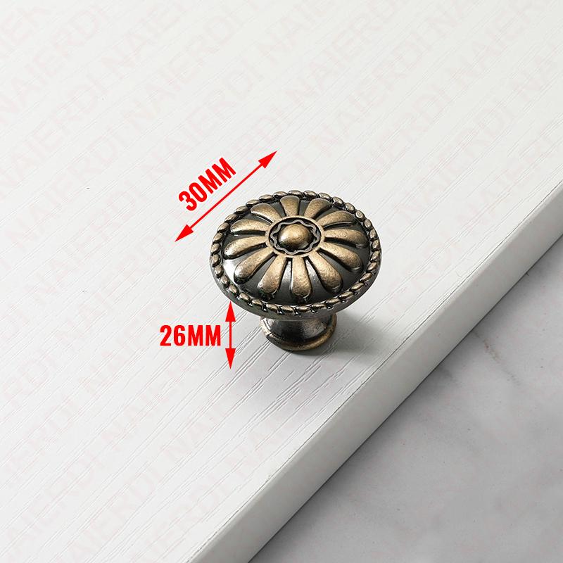 NAIERDI White Rose Flower Kitchen Cabinet Handles European Zinc Alloy Bronze Door Handles Drawer Knobs Furniture Hardware