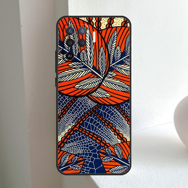 African Style Fabric Print For OPPO A80 A60 A40 A5 A6 Pro A15 A17 A57 A16 A76 A96 A18 A38 A58 A78 A98 A54 A74 A94 Case