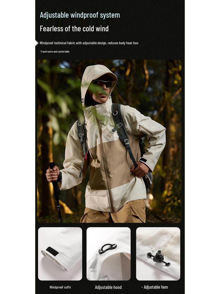 Damen 3-in-1 Wasserdicht Winddicht Warmes Jacken-Set für Herbst/Winter Bergsteigen