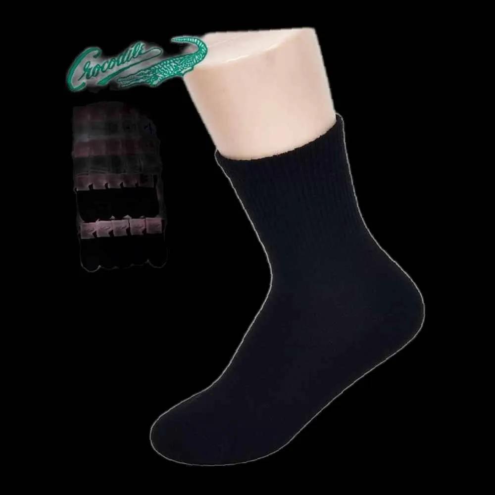 Crocodile Basic Daily Ladies  Plain Mid-Calf Socks 24cm Gray (10 pairs)