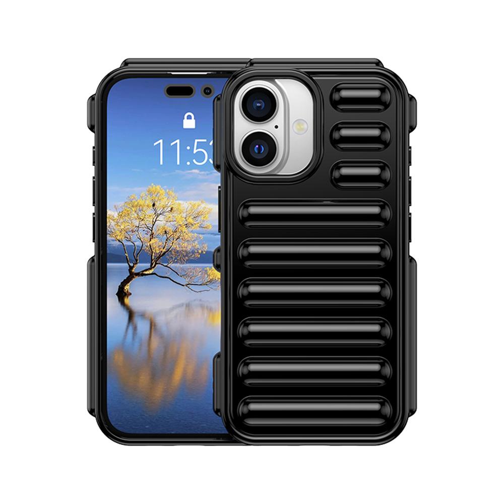 

Противоударный чехол Air Cushion Capsule для iPhone 16 15 14 11 12 13 Pro Max X XR XS Armour Защитная задняя крышка для Apple 15 For iPhone XS Max чёрный