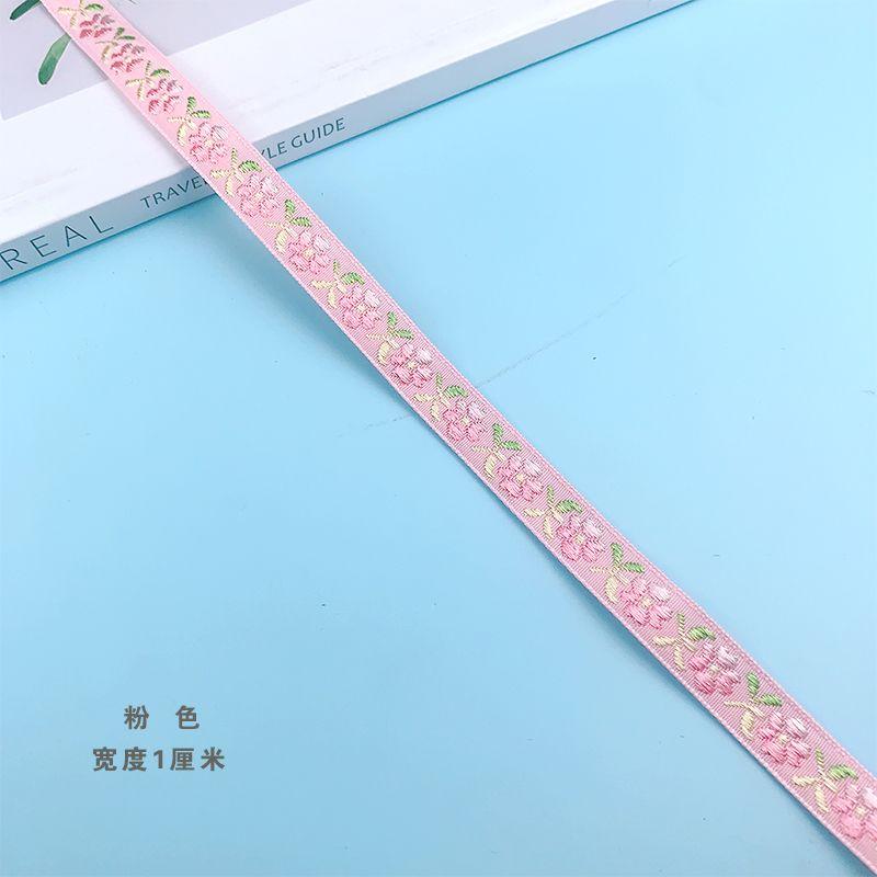 1cm Babykleidung Jacquard-Gurtband Spitze, Fächer-Saumstreifen Stoff Acht Schätze Gürtel Ethnische Accessoires Hut Dekorativer Gürtel