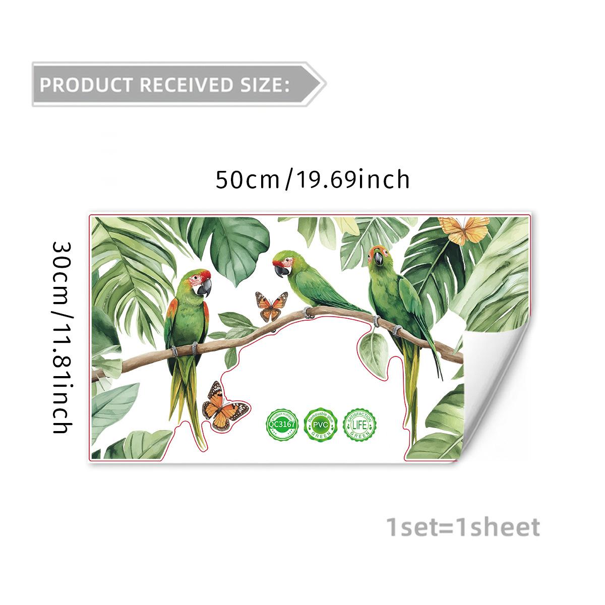 

Попугай растение тропического леса спальня комната вход стена украшение декоративные наклейки на стену самоклеящиеся 30*50cm