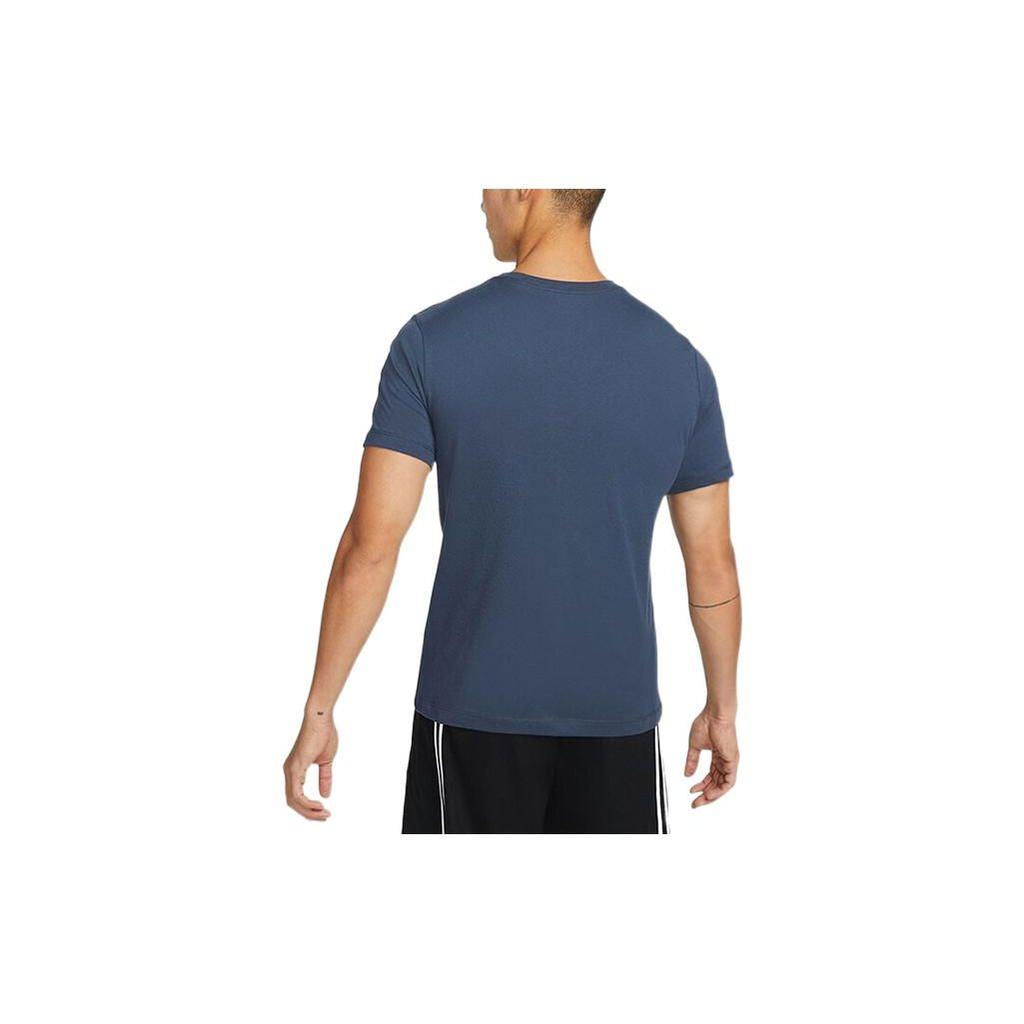 Nike Floral Large Logo Casual Sport Crew Neck Short Sleeve T-Shirt Men Tops Lightning-Blue DV1215-437