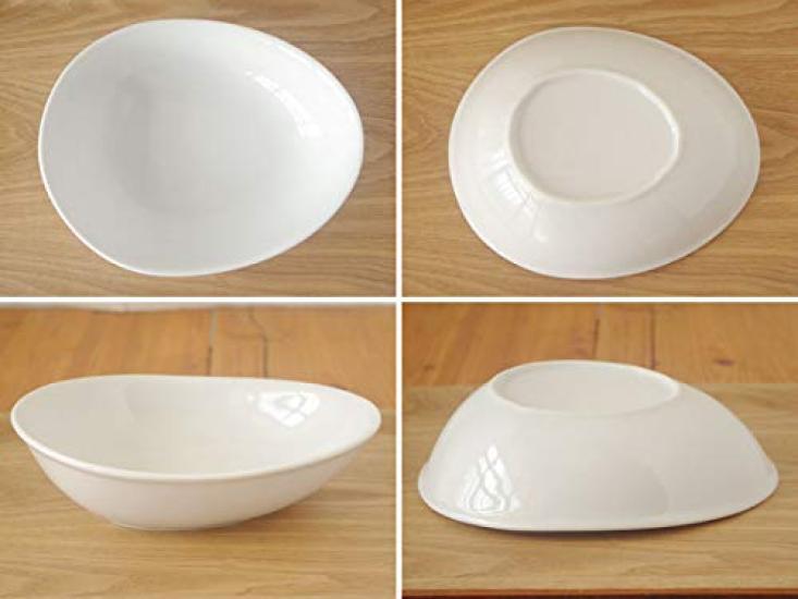 EAST Curry Bowl Japanese Pasta Plate Egg-Shaped (White) - Tableware, Bowl,