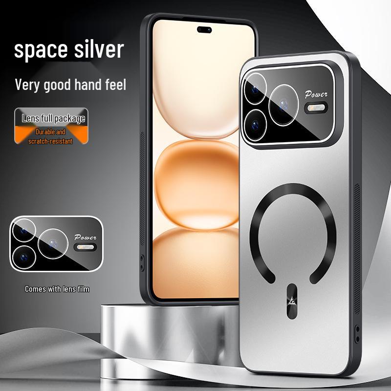 Honor Power2 Frosted Phone Case with Rotating Magnetic Stand - Full Coverage Anti-Drop Protection Honor Power2