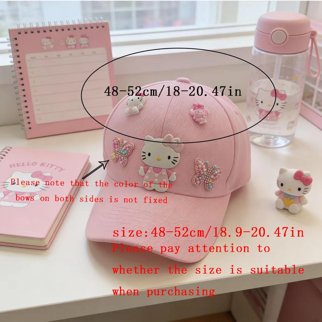 Hello Kitty Baseball Cap Peaked Cap Adjustable Children Outdoor Popular Simple Fresh Cute Kawaii Cozy