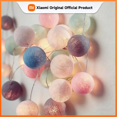 10/20LED Cotton Balls String Lights Garland Fairy Light Christmas Decorations for Home Room Outdoor Wedding Garden Patio Lights