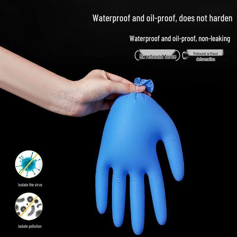 Disposable Nitrile Gloves: Oil-Resistant, Powder-Free for Labs, Food Processing, Household, Tattoo & Electronics