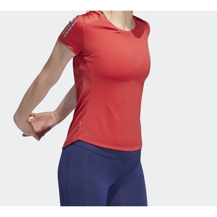 Adidas Own The Run Tee Women Tops Red FL7813