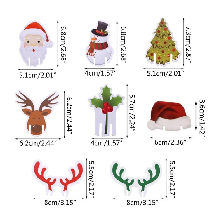 Weinglashänger für Weihnachten 80 Stück/Set Dekorative Karte Neujahrsparty-Dekoration