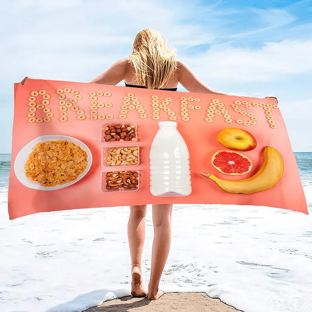 Strawberry Beach Towel Summer Fruit Pineapple Beach Towels for Adults Beach Pool Spa Gym Travel Microfiber Large Travel Holiday