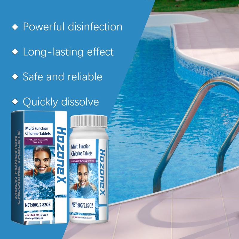 Swimming Pool Cleaning Chlorine Tablets; Effervescent Pool Water Treatment Tablets For Quick Dissolution And Decontamination. 1pcs
