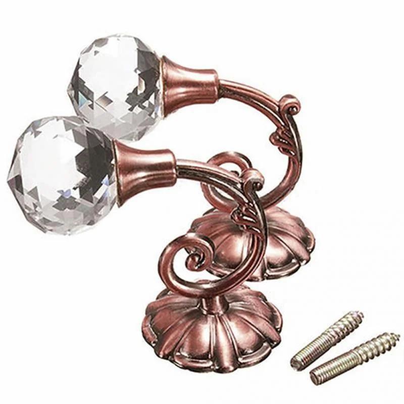 2 ganci per tende da parete, in metallo, cristallo, vetro, ganci per ganci, accessori per finestre