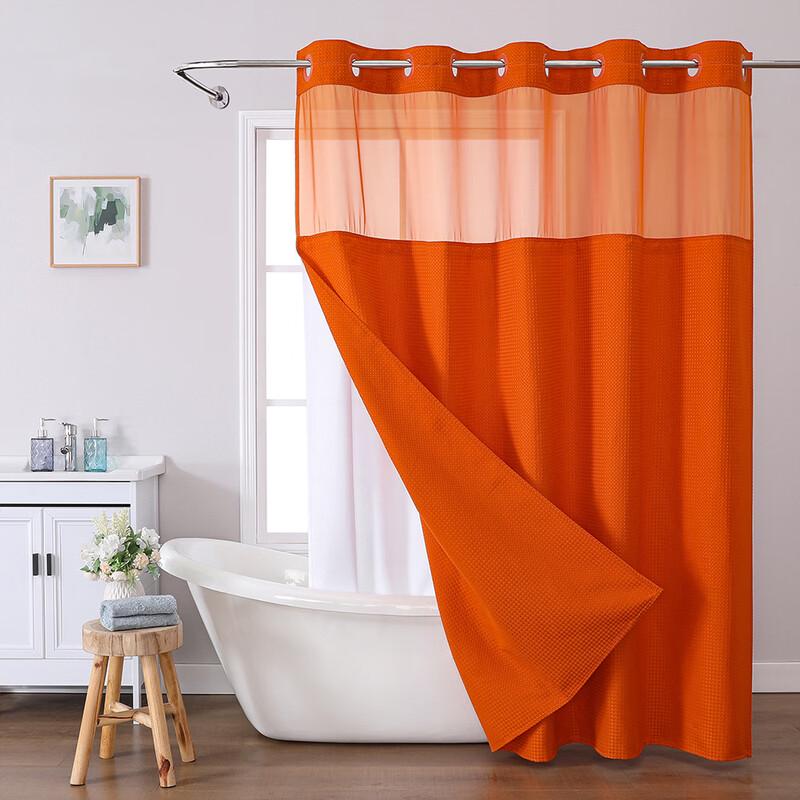 Waffle Double Layer Shower Curtain