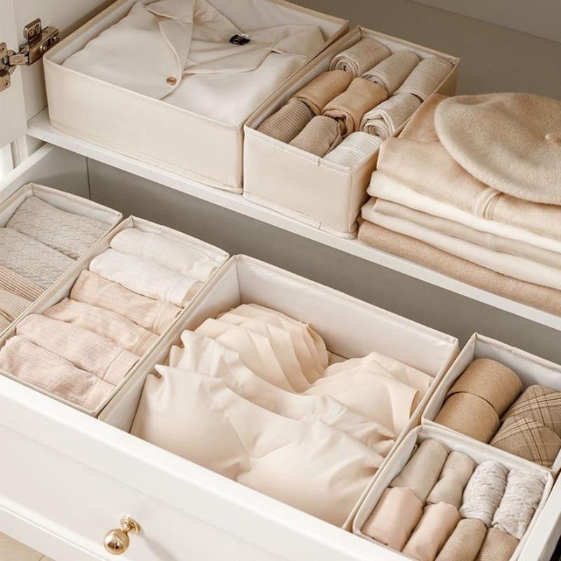 Underwear Organizers Foldable Clothing Storage Bedroom Multi-Function Underwear Clothes Sock Organizer Home Use Fabric Material